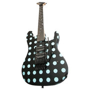 Kramer NightSwan Electric Guitar - Black With Blue Polka Dots