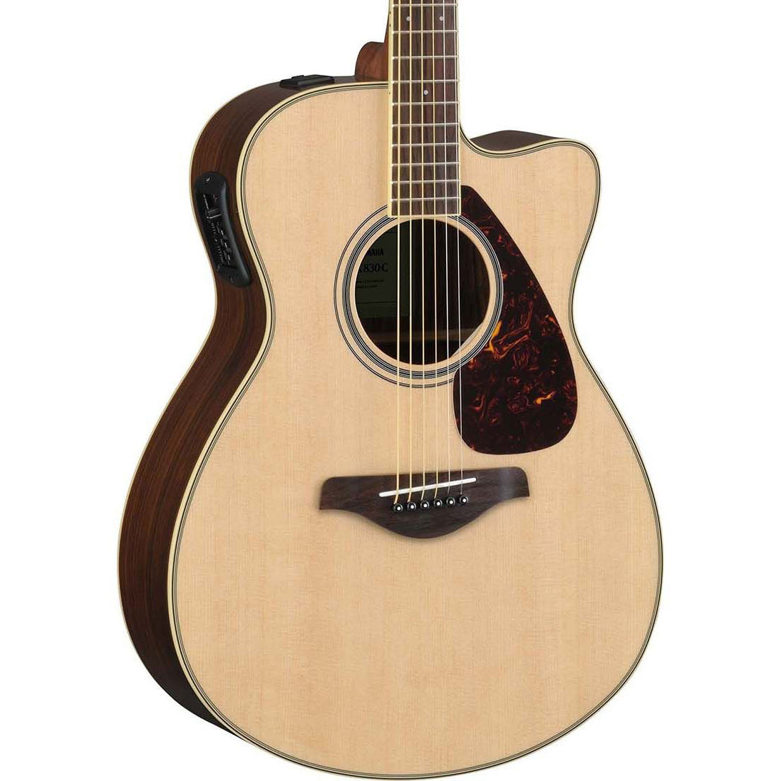 Yamaha FSX830C Small Body Cutaway Acoustic Electric Guitar - Natural
