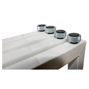 ProX XF-4X3048W MK2 Four Panel Collapse and Go DJ Facade with White Frame and Carry Bag
