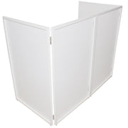 ProX XF-4X3048W MK2 Four Panel Collapse and Go DJ Facade with White Frame and Carry Bag