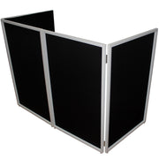 ProX XF-4X3048W MK2 Four Panel Collapse and Go DJ Facade with White Frame and Carry Bag