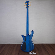 Spector Euro 4 LT Poplar Burl Over Ash Electric Bass Guitar - Faded Light Blue Gloss - CHUCKSCLUSIVE - #]C121NB23305