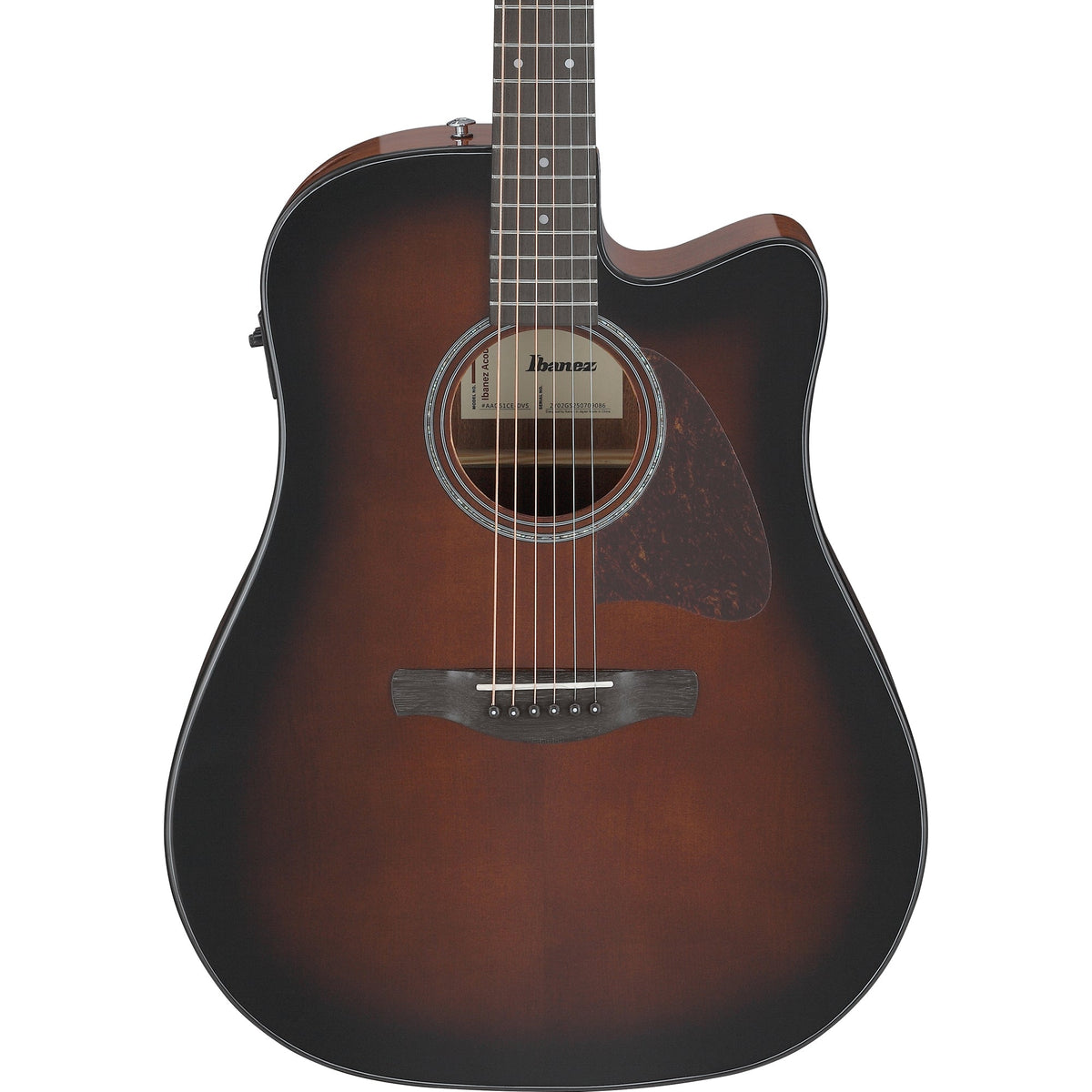 Ibanez AAD51CE AAD Acoustic Electric Guitar - Dark Violin Sunburst