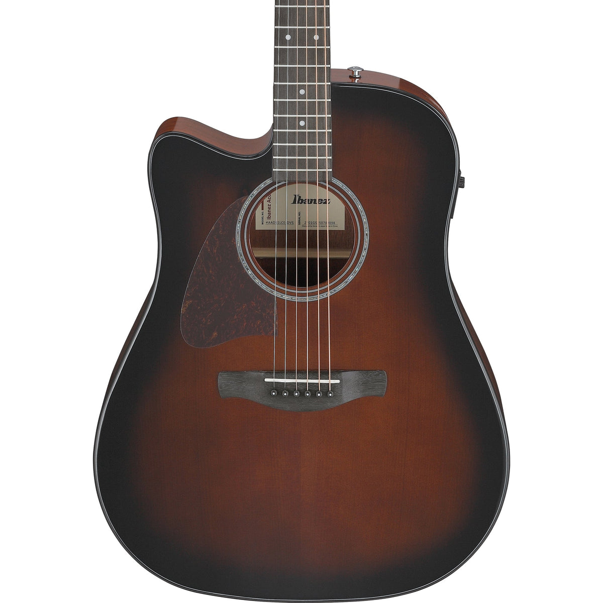Ibanez AAD51CE AAD Left Handed Acoustic Electric Guitar - Dark Violin Sunburst