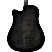 Ibanez AAD77CE AAD Acoustic Electric Guitar - Transparent Black Sunburst
