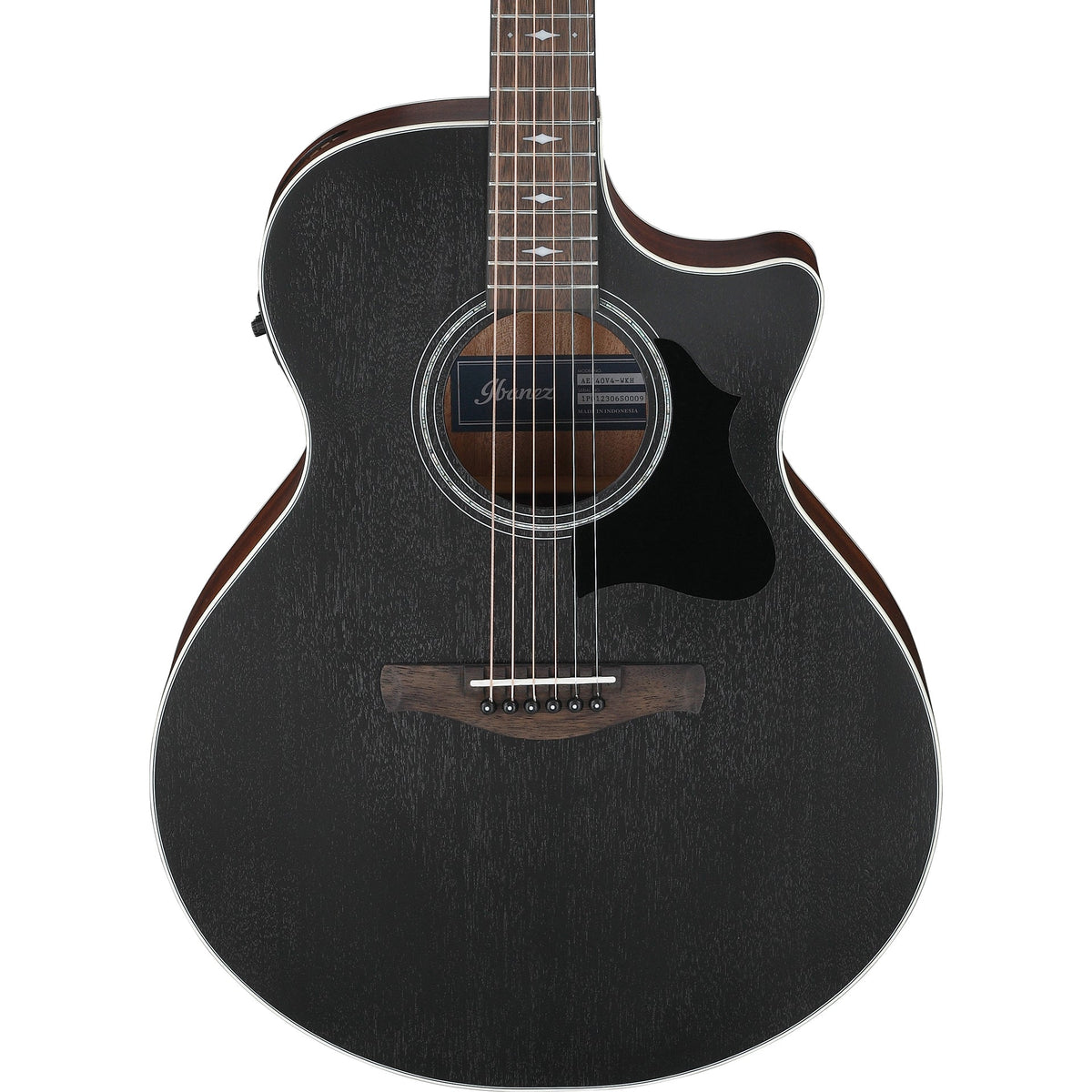 Ibanez AE140WKH AE Acoustic Electric Guitar, Weathered Black Open Pore
