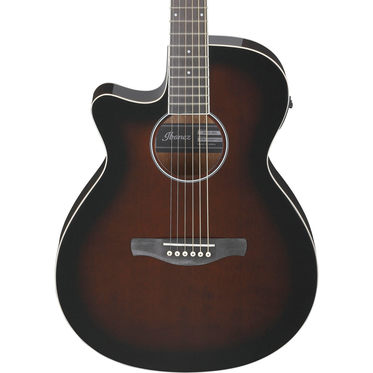 Ibanez AEG7L Left Handed Acoustic Electric Guitar, Dark Violin Sunburst
