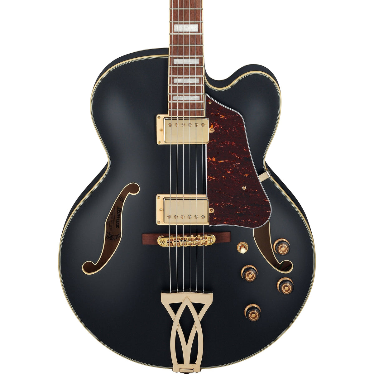 Ibanez AF75G AF Artcore Hollow Body Electric Guitar - Black Flat