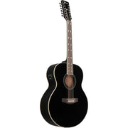 Ibanez AJ7012M1E AJ 12-String Acoustic Electric Guitar - Black High Gloss