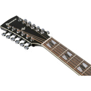 Ibanez AJ7012M1E AJ 12-String Acoustic Electric Guitar - Black High Gloss