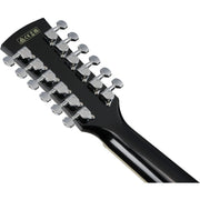 Ibanez AJ7012M1E AJ 12-String Acoustic Electric Guitar - Black High Gloss