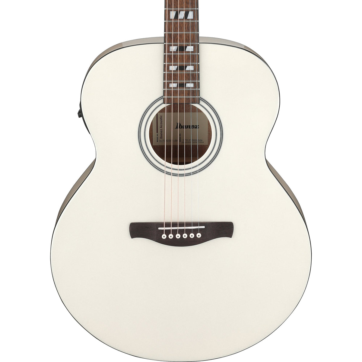 Ibanez AJ70M2E AJ Acoustic Electric Guitar - Pearl White