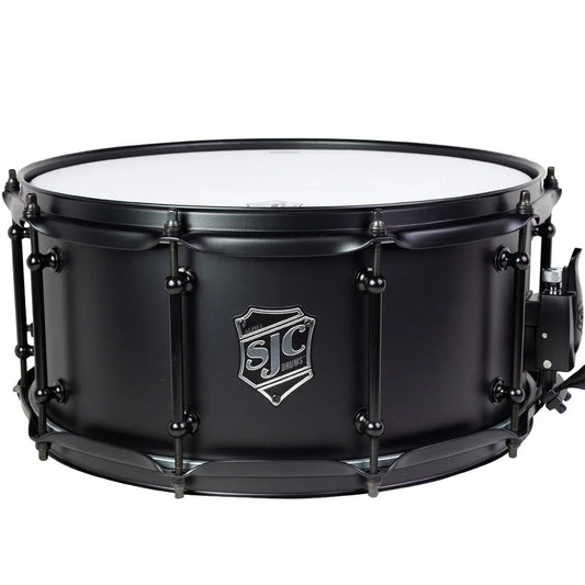 SJC Drums Alpha Series 6.5x14 Snare Drum - Black Steel