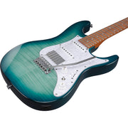 Ibanez AZ22S1F AZ Standard 6-String Electric Guitar -Transparent Turquoise Burst