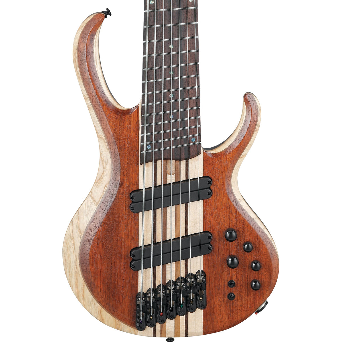Ibanez BTB7MSNML BTB Bass Workshop 7-String Electric Bass, Natural Mocha Low Gloss