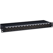 Black Lion Audio PBR XLR 16F DSub - Gold-Plated Female XLR/DB25 Patchbay