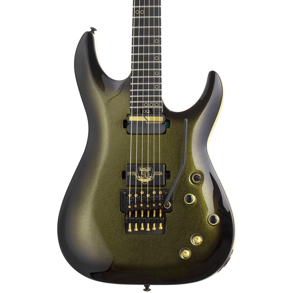 Schecter C-1 FR-S Floyd Rose 50th Anniversary Electric Guitar - Gold Burst