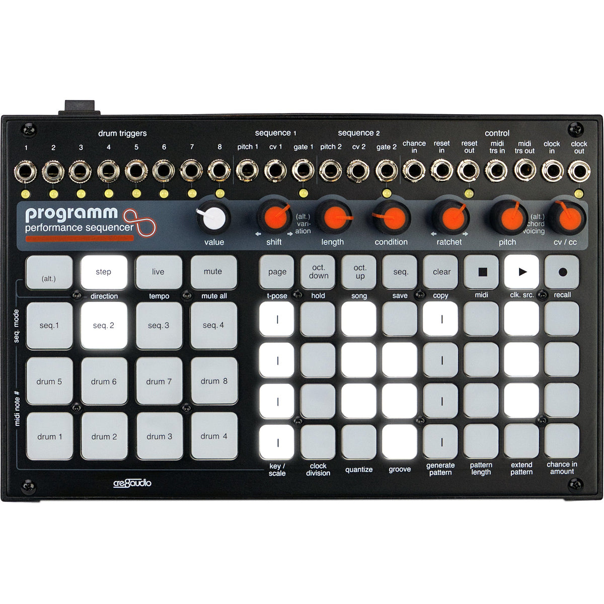 Cre8audio Programm Intuitive Performance MIDI and CV Sequencer