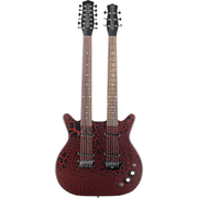 Danelectro 6/12 Doubleneck Electric Guitar - Red Crackle
