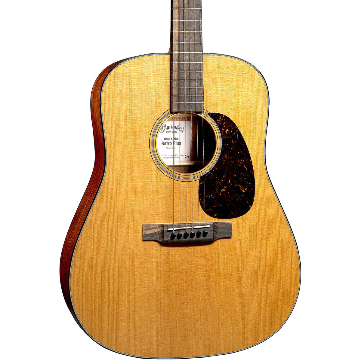 Martin DE Retro Plus Mahogany Acoustic Electric Guitar - Aging Toner
