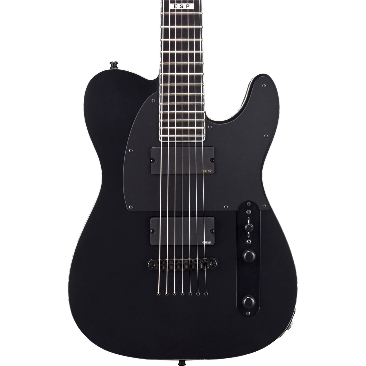 ESP E-II T-B7 Baritone Electric Guitar - Black Satin