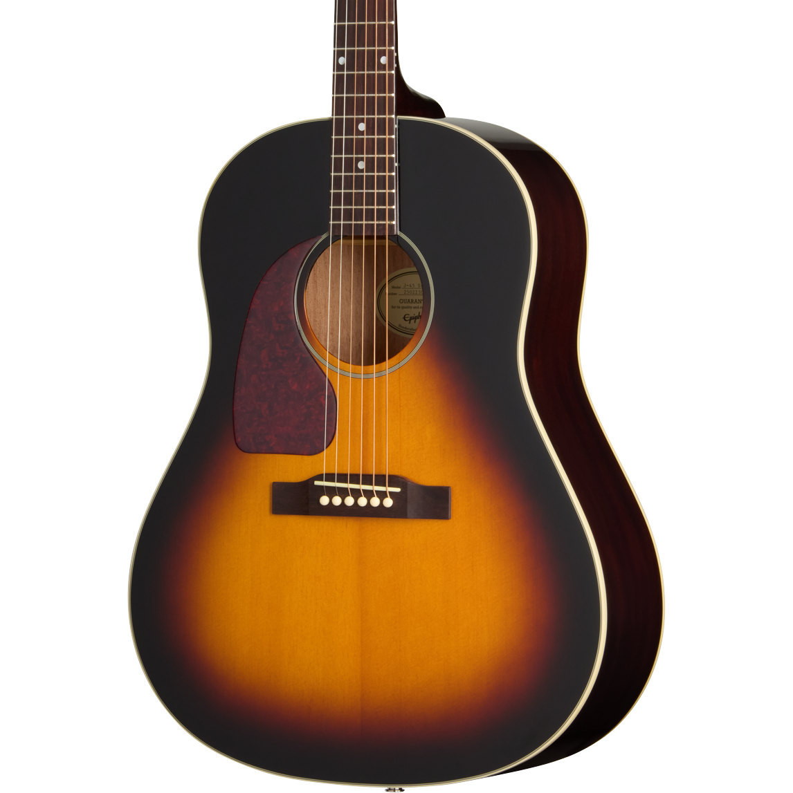Epiphone J-45 Studio Left Handed Acoustic Electric Guitar - Vintage Sunburst