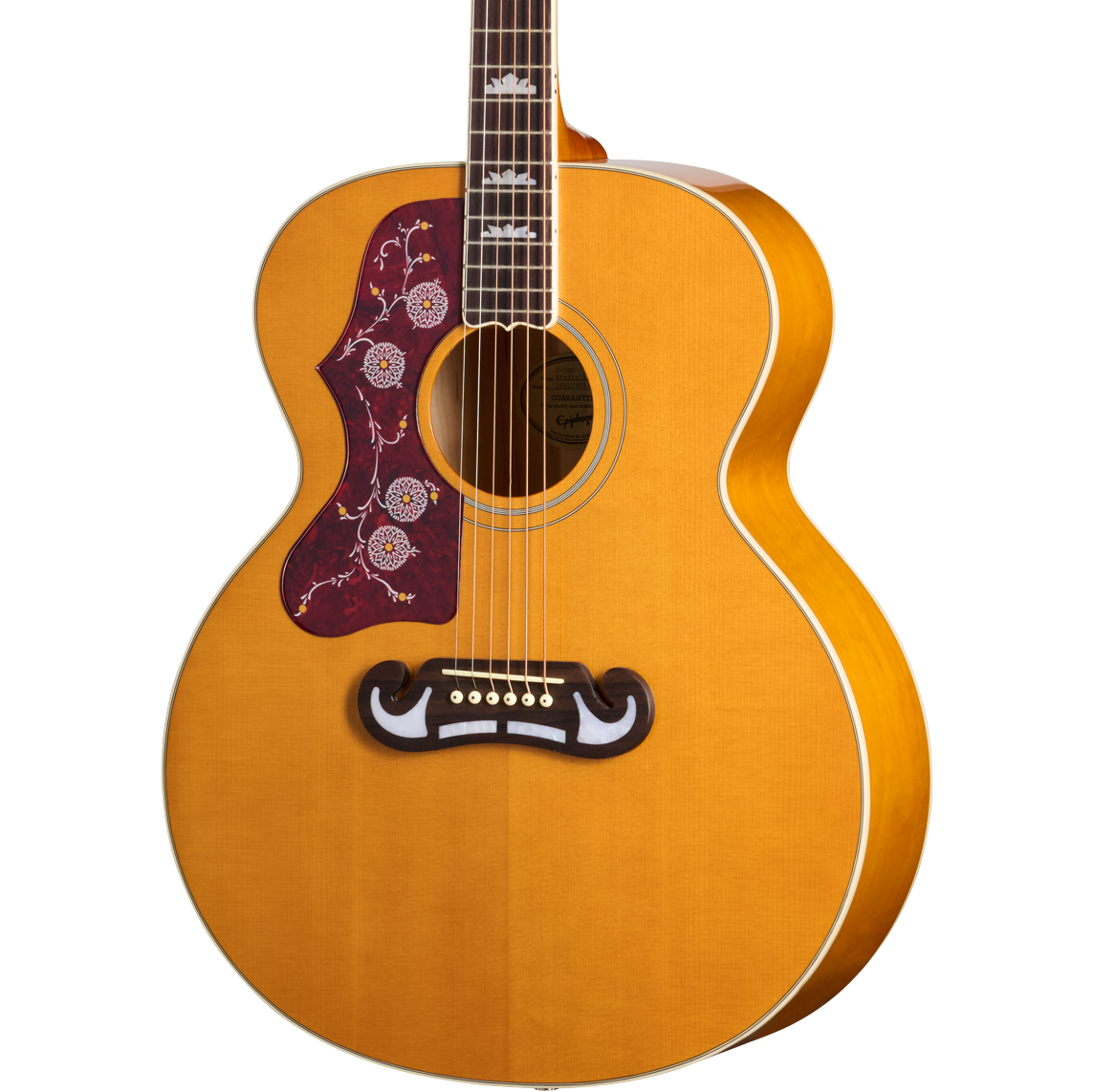 Epiphone J-200 Studio Left Handed Acoustic Electric Guitar - Natural