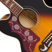 Epiphone J-200 Studio EC Left Handed Acoustic Electric Guitar - Vintage Sunburst