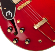 Epiphone Masterbilt Gem Archer Sheraton Left Handed Electric Guitar - Cherry Red