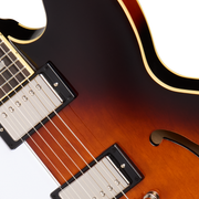 Epiphone Bonehead Riviera Left Handed Electric Guitar - Dark Tobacco Burst