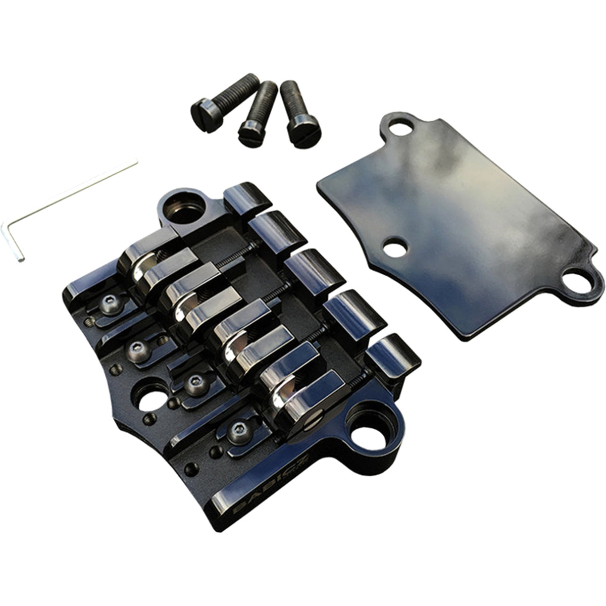 Babicz Full Contact Hardware FCH-3 Original Series Gibson 3 Point Style Bass Bridge - Black