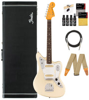 Fender Johnny Marr Jaguar - Olympic White w/ Instrument Cable