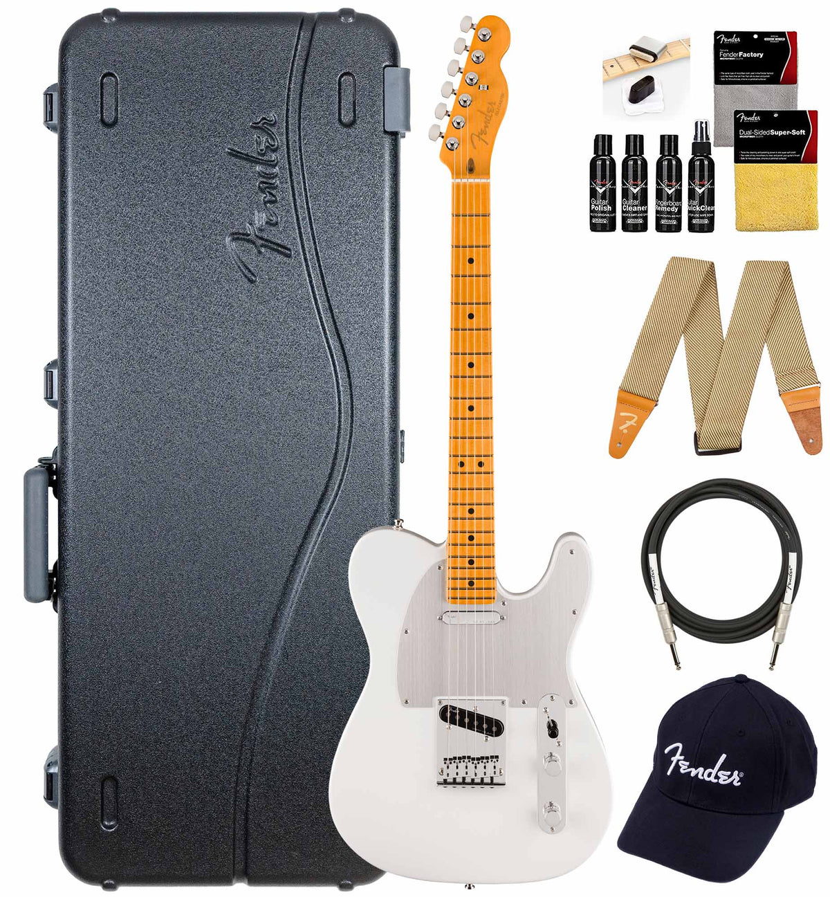 Fender American Ultra II Telecaster - Avalanche w/ Guitar Cleaning Kit