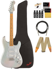 Fender H.E.R. Stratocaster - Chrome Glow w/ Instrument Cable
