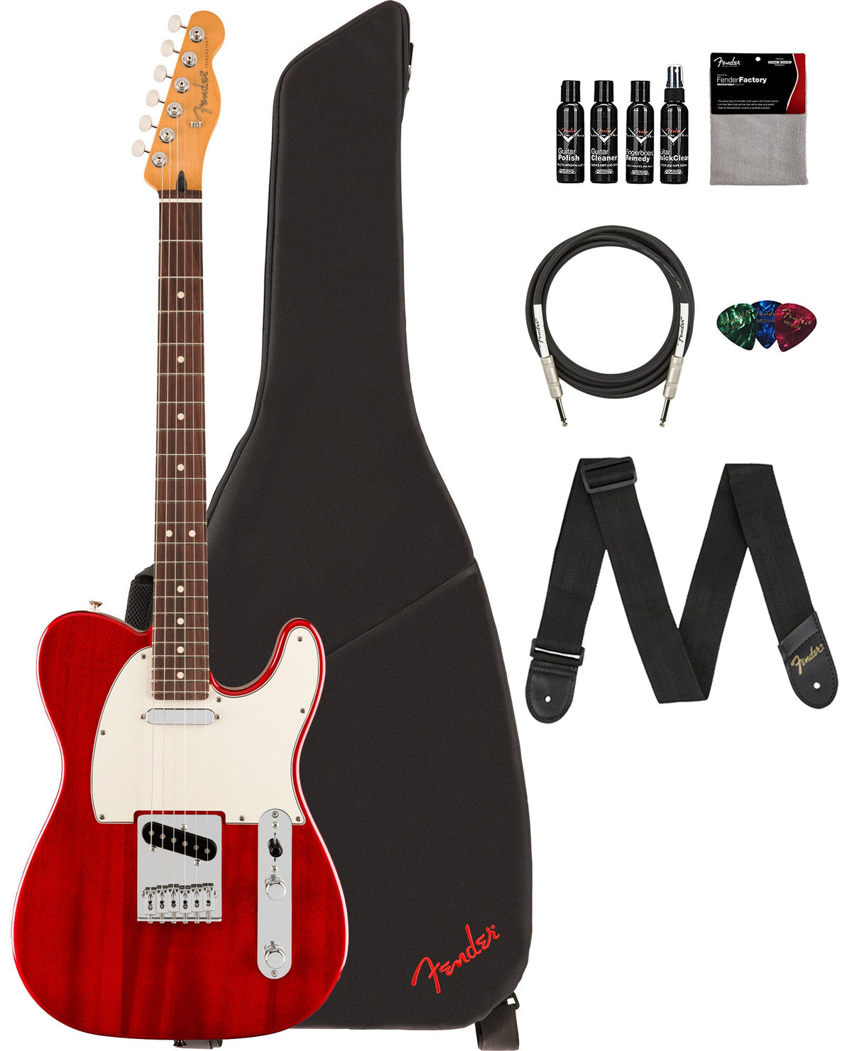 Fender Player II Telecaster - Transparent Cherry w/ Cleaning Kit