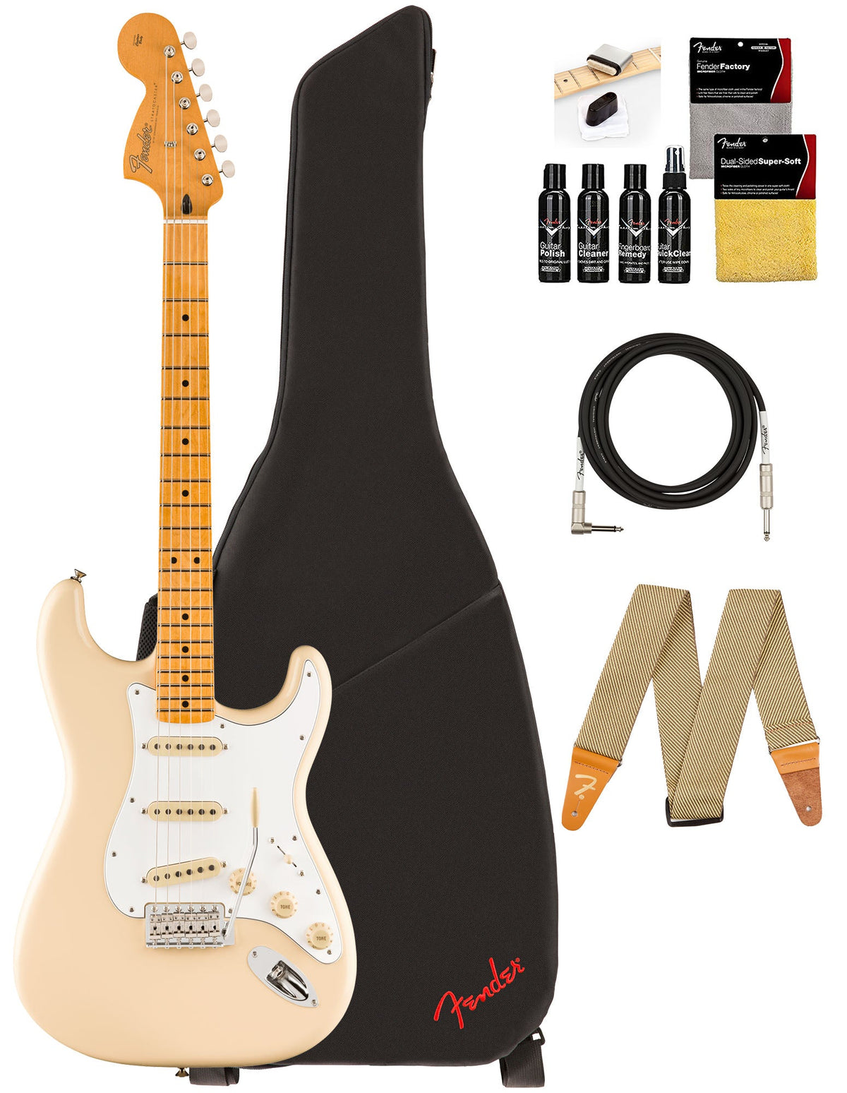 Fender Jimi Hendrix Stratocaster - Olympic White w/ Gig Bag