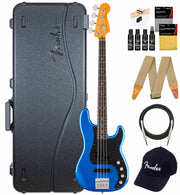 Fender American Ultra II Precision Bass - Noble Blue w/ Guitar Cleaning Kit