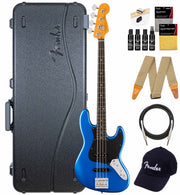 Fender American Ultra II Jazz Bass - Noble Blue w/ Guitar Cleaning Kit