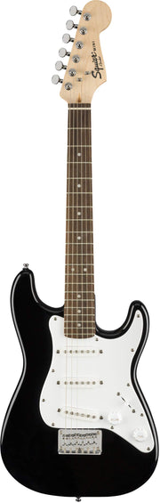 Fender Squier 3/4-Size Kids Mini Strat Electric Guitar - Black w/ Tuner