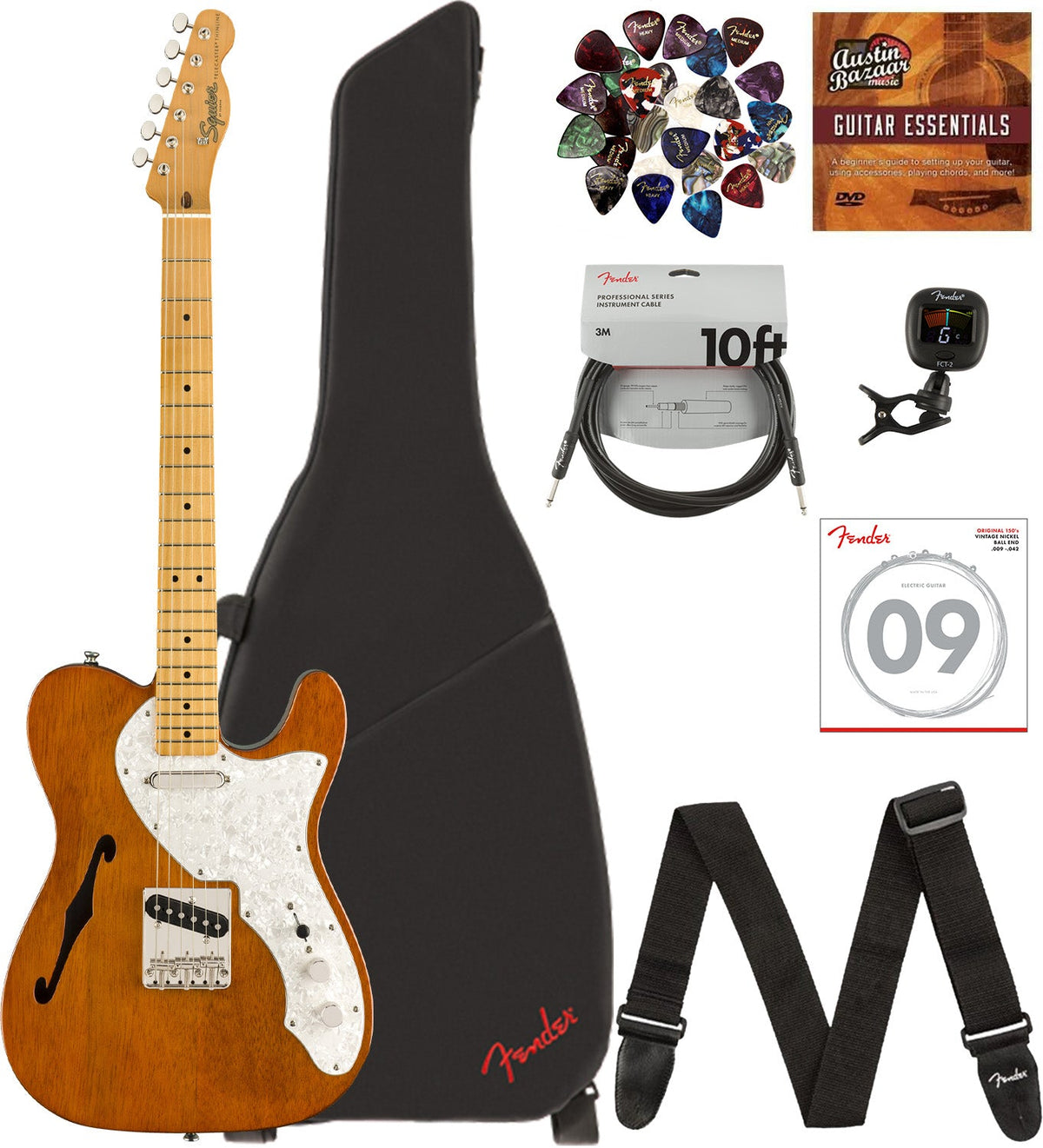 Fender Squier Classic Vibe '60s Telecaster Thinline - Natural w/ Gig Bag