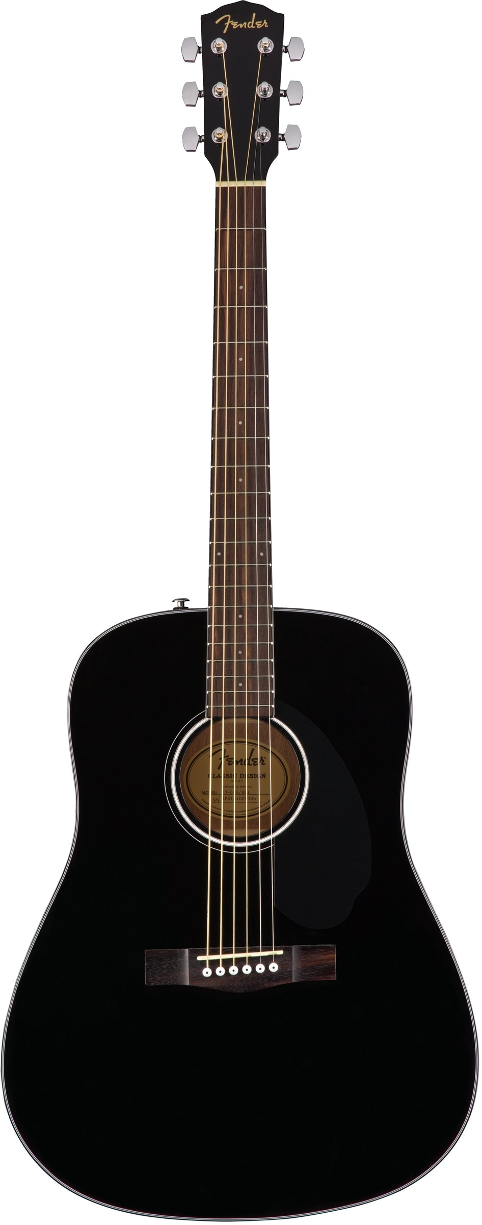 Fender CD-60S Solid Top Dreadnought Acoustic Guitar - Black