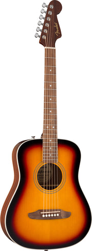 Fender California Standard Redondo Mini Acoustic Guitar - 3-Color Sunburst w/ Tuner