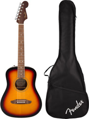 Fender California Standard Redondo Mini Acoustic Guitar - 3-Color Sunburst w/ Tuner