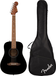 Fender California Standard Redondo Mini Acoustic Guitar - Black w/ Tuner
