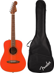 Fender California Standard Redondo Mini Acoustic Guitar - Fiesta Red w/ Tuner