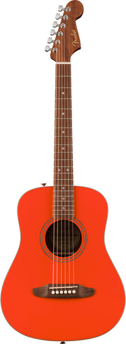 Fender California Standard Redondo Mini Acoustic Guitar - Fiesta Red w/ Hard Case