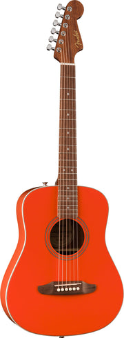 Fender California Standard Redondo Mini Acoustic Guitar - Fiesta Red w/ Hard Case