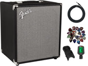 Fender Rumble 100 Bass Combo Amplifier w/ Fender Amperstand Guitar Cradle