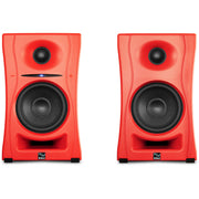 KALI AUDIO LP-UNF-R 4” Ultra Nearfield Powered Monitor System w/Bluetooth - Boundary Compensation EQ Settings - for Mixing, Recording, Audio Production - USB-C, TRS, RCA Inputs Red (Pair)