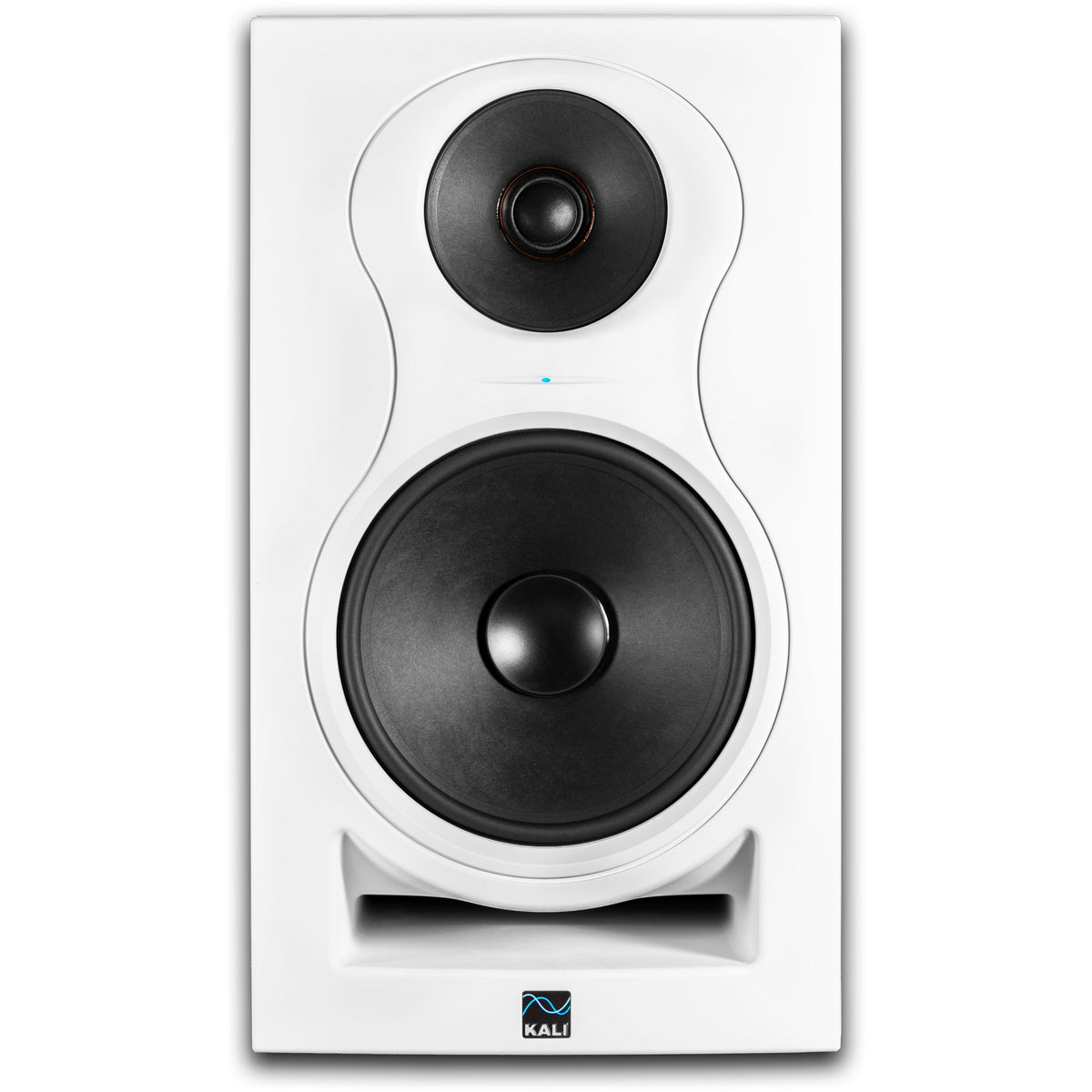 KALI AUDIO IN-8W V2 8" Powered 3-way Studio Monitor - 140W Speaker System - Boundary Compensation EQ Settings - For Mixing, Recording, Audio Production - XLR, TRS, RCA Inputs - Single, White